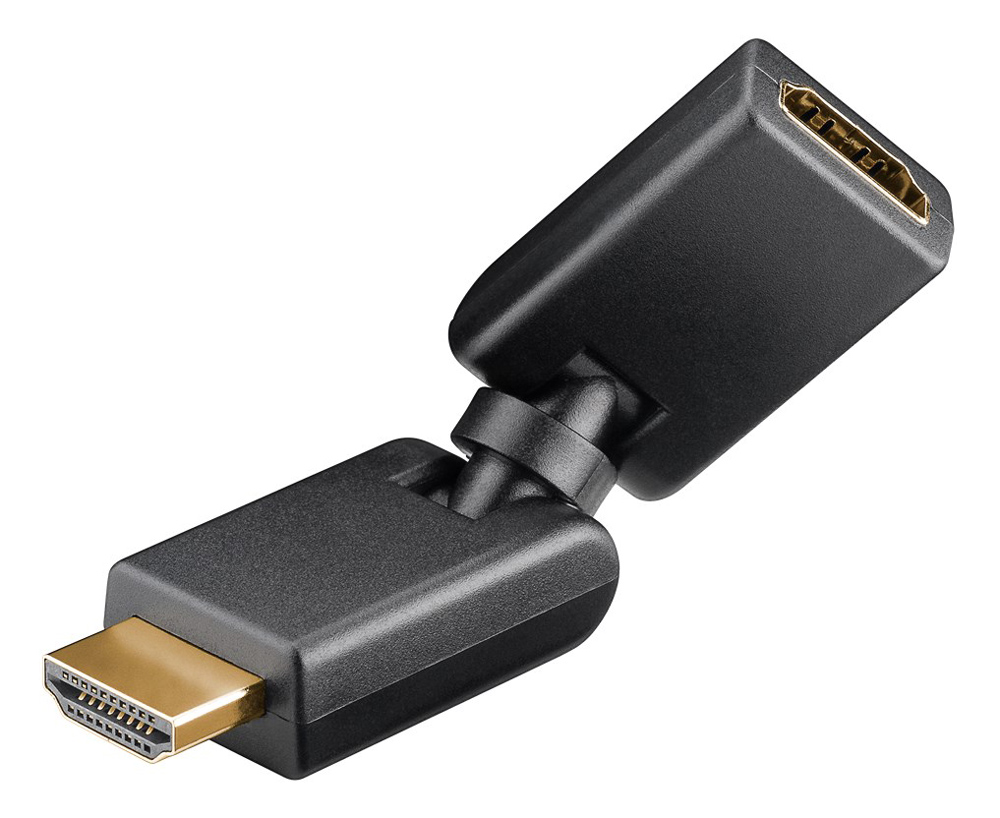 60757-2 GOOBAY αντάπτορας HDMI 60757, 360° περιστρεφόμενος, 4K/60Hz, μαύρος - Image 1