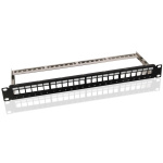 GOOBAY Keystone patch panel 95743, 19"/1U, 24x ports, μαύρo