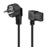 GOOBAY καλώδιο τροφοδοσίας 96032, γωνιακό, 1mm², 3m, μαύρο