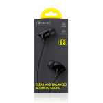 CELEBRAT earphones με μικρόφωνο G3, 3.5mm σύνδεση, Φ10mm, 1.2m, μαύρα - Image 4