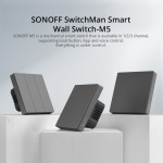 SONOFF smart διακόπτης M5-2C-86, διπλός, WiFi, γκρι - Image 2