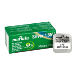 MURATA μπαταρία Silver Oxide για ρολόγια SR521SW, 1.55V, No379, 10τμχ