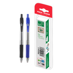 MP στυλό διαρκείας gel PE224-1, 0.7mm, μπλε & μαύρο, 2τμχ