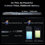 OUKITEL smartphone WP35 5G, 6.6", 8/256GB, IP68/IP69K, 11000mAh, γκρι - Image 4