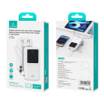 USAMS power bank US-CD212 με καλώδια, 4x έξοδοι, 20000mAh, 20W, λευκό - Image 6