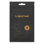 CABLETIME καλώδιο USB-C σε USB CMAF3, 1.5A, 5Gbps, 0.15m, μαύρο - Image 2