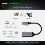 CABLETIME αντάπτορας USB-C σε HDMI CT-CMHDFN1, 4K/60Hz, 0.15m, μαύρος - Image 4