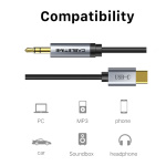 CABLETIME καλώδιο USB-C σε 3.5mm CT-CMAUDIO, AUX, 1.8m, μαύρο - Image 3