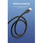 CABLETIME καλώδιο προέκτασης USB CT-AMAFN, 5Gbps, 1m, μαύρο - Image 5