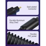 CABLETIME καλώδιο Toslink CT-AV380, gold plated, OD 4.0mm, 2m, μαύρο - Image 3