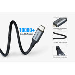 CABLETIME καλώδιο USB-C CMCM100W, 100W PD, 480Mbps, 1.5m, μαύρο - Image 4