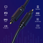 CABLETIME καλώδιο ήχου Toslink CT-AV380-H035, 2m, μαύρο - Image 4