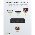 GOOBAY HDMI audio extractor 58469, 4K/30Hz, μαύρο - Image 2