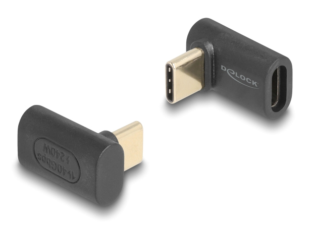 60246 DELOCK αντάπτορας USB-C 60246, αρσενικό σε θηλυκό, 240W, 40Gbps, μαύρος - Image 1
