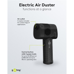 GOOBAY ηλεκτρικό air duster 61667, LED οθόνη, 46.8W, 2000mAh, μαύρο - Image 5