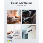 GOOBAY ηλεκτρικό air duster 61667, LED οθόνη, 46.8W, 2000mAh, μαύρο - Image 8