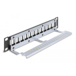 DELOCK Keystone patch panel 66874, 10"/1U, 12x ports, μαύρο - Image 2