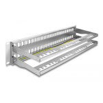 DELOCK Keystone patch panel 66879, 19"/2U, 48x ports, γκρι - Image 2