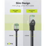 GOOBAY καλώδιο δικτύου 74352, CAT 8.1 U/FTP, slim, copper, 40Gbps, 0.50m, μαύρο - Image 3