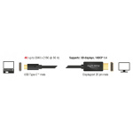 DELOCK καλώδιο USB-C σε DisplayPort 85256, DP Alt Mode, 4K, 2m, μαύρο - Image 2