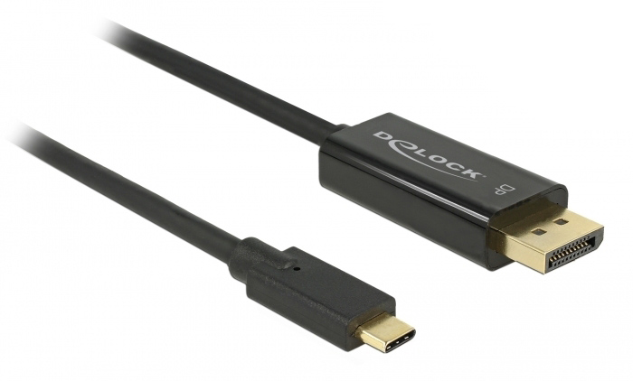 85256 DELOCK καλώδιο USB-C σε DisplayPort 85256, DP Alt Mode, 4K, 2m, μαύρο - Image 1