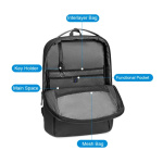 ARCTIC HUNTER τσάντα πλάτης B00574 με θήκη laptop 15.6", 10L, γκρι - Image 2