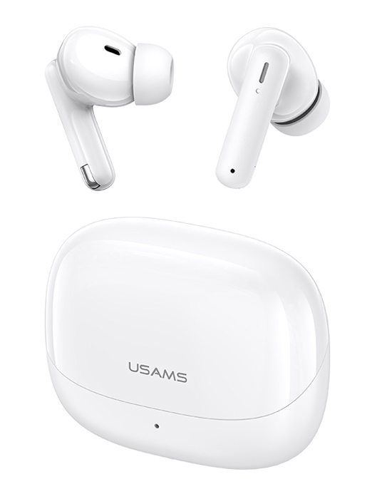 BHUIF02 USAMS earphones με θήκη φόρτισης IF27, TWS, Φ13mm, 25/250mAh, λευκά - Image 1