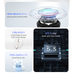 USAMS earphones με θήκη φόρτισης US-YO17, True Wireless, Φ13mm, μαύρα - Image 3