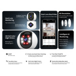 VSTARCAM smart κάμερα C992DR, 3MP, dual lens, Wi-Fi, PTZ, SD - Image 3