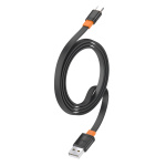 CELEBRAT καλώδιο USB-C σε USB CB-33C, flat, 3A, 1m, μαύρο - Image 3