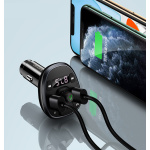 USAMS FM transmitter με οθόνη US-CC115, 2x USB, SD card, 3.4A, μαύρο - Image 4