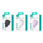 USAMS φορτιστής τοίχου US-CC183, USB-C θύρα εξόδου, 20W PD, μωβ - Image 4