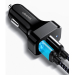 USAMS φορτιστής αυτοκινήτου C13, 2x USB, 2.1A, μαύρος - Image 4