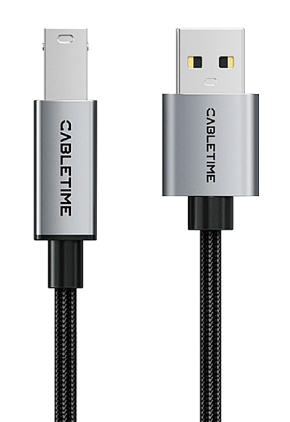 CT-AMBM1-AG5 CABLETIME καλώδιο USB σε USB Type B CT-AMBM1, 480Mbps, 5m, μαύρο - Image 1