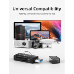 CABLETIME card reader CT-ASD3-PB για SD & micro SD, USB, 5Gbps, μαύρο - Image 7