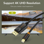 CABLETIME καλώδιο mini DisplayPort σε DisplayPort CT-AV588-02G, 4K/60Hz, 1m, λευκό - Image 3
