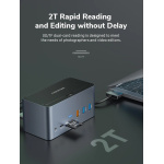 CABLETIME docking station DOCK162-AG2 15 θύρες, M.2 NVME, 4K 100W, γκρι - Image 5