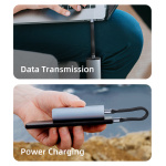 CABLETIME καλώδιο USB-C CT-FU4-AG, flat, 240W, 40Gbps, 8K/60Hz, USB4, 0.15m, μαύρο - Image 4