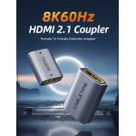 CABLETIME αντάπτορας HDMI CT-HEF8K-AG, 8K/60Hz, 4K/120Hz, 48 Gbps, γκρι - Image 3