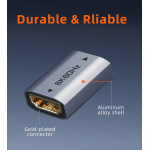 CABLETIME αντάπτορας HDMI CT-HEF8K-AG, 8K/60Hz, 4K/120Hz, 48 Gbps, γκρι - Image 4