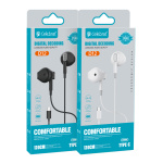 CELEBRAT earphones με μικρόφωνο D12, USB-C σύνδεση, Φ14.2mm, 1.2m, μαύρα - Image 4
