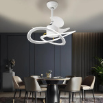 POWERTECH ανεμιστήρας οροφής HLL-0175 με LED φως, 96W, Φ60x25cm, λευκός - Image 2