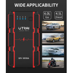 UTRAI εκκινητής μπαταρίας αυτοκινήτου JS-Mini με φακό, 12V/1000A, 13000mah - Image 6