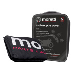 MORETTI κουκούλα μηχανής LXMA2753 με θήκη, L 246x104x127cm, μαύρη - Image 3