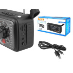 CMIK φορητό ραδιόφωνο & ηχείο MK-101, ηλιακό, BT/USB/TF/AUX, μαύρο - Image 3