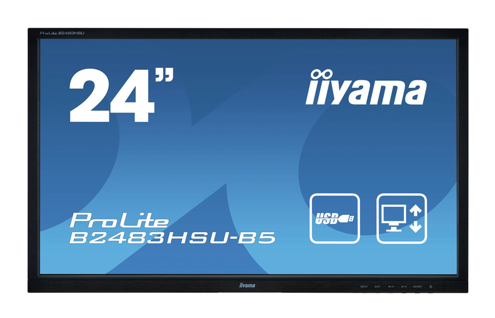 M-B2483HSU-NS-GA IIYAMA used οθόνη B2483HSU LED, 24" 1920x1080, VGA/DVI/DisplayPort, χωρίς βάση, Grade A - Image 1