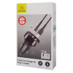 USAMS φορτιστής αυτοκινήτου C13 & καλώδιο Micro USB, 2x USB, 2.1A, μαύρο - Image 5