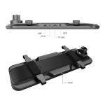 POWERTECH καθρέφτης αυτοκινήτου με κάμερες PT-1330, μπροστινή/οπισθοπορείας, 9.66" οθόνη, 1080p - Image 6