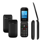 POWERTECH κινητό τηλέφωνο Milly Flip, 2.4", dual SIM, πλήκτρο SOS, μαύρο - Image 2
