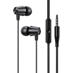 USAMS earphones με μικρόφωνο EP-42, 3.5mm σύνδεση, Φ10mm, 1.2m, μαύρα